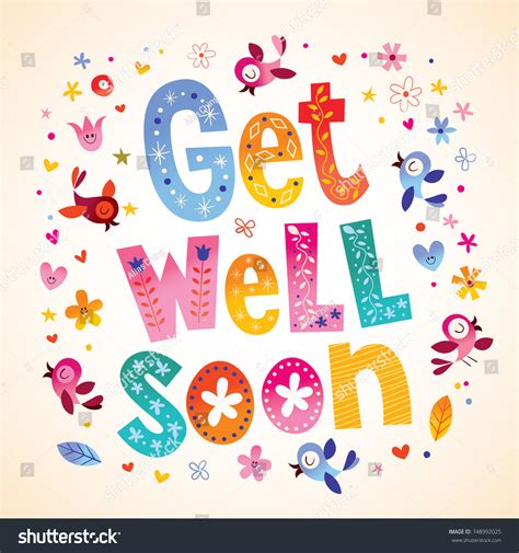 Get Well Soon Card Vector De Stock Libre De Regalías 748992025