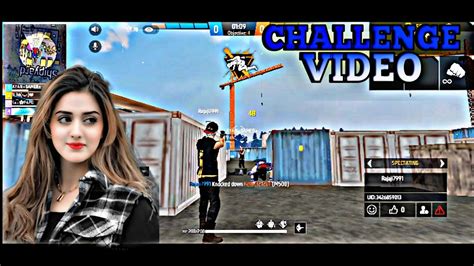 Challenge With Cute Girl 👸 Free Fire Video Free Fire Classic Squad Challenge Video 😈