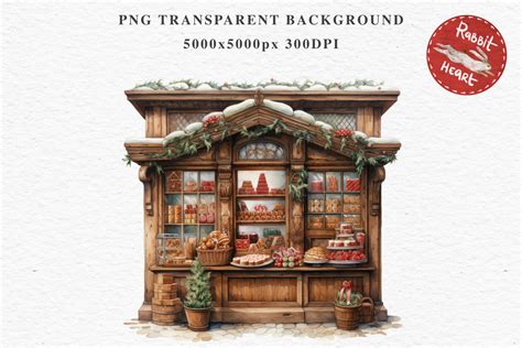 Christmas Vintage Candy Storefront House Graphic By Rabbit Heart