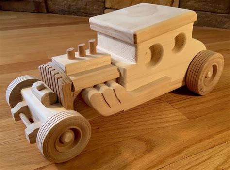Handmade Wooden Hot Rod Car Toy Etsy Speelgoed Projecten Doe Het Zelf