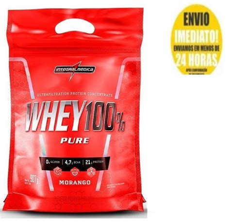 Whey Protein 100 Pure 907g Concentrado Integral Medica