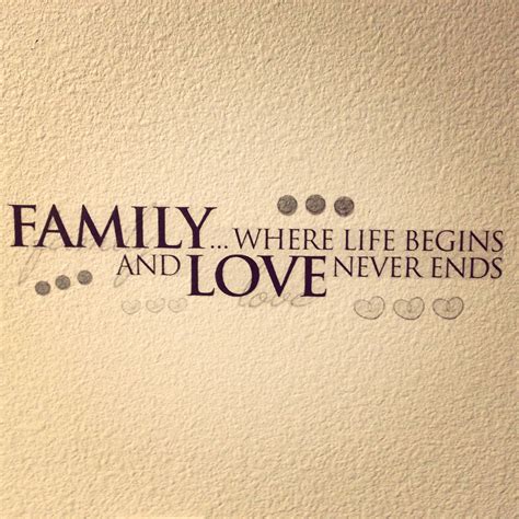 Family, where life begins and love never ends. | Ending quotes, Quotes