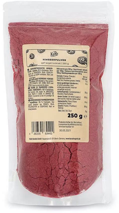 KoRo Freeze Dried Raspberry Powder 250 G Piccantino Online Shop