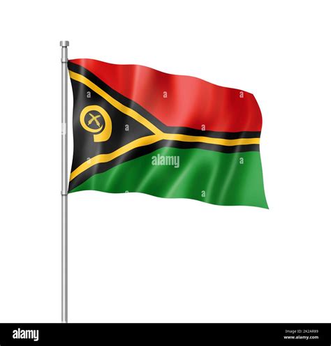 Vanuatu Flag Isolated On White Stock Photo Alamy