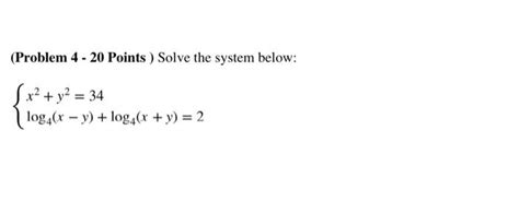 Solved Problem Points Solve The System Below Chegg