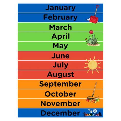 Free Printable Months Of The Year Calendar Neatlings