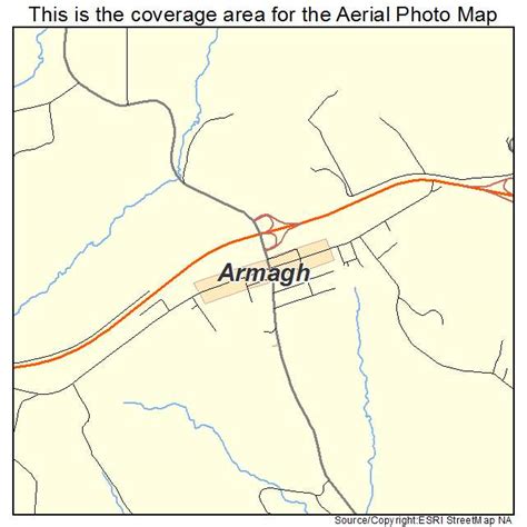 Aerial Photography Map of Armagh, PA Pennsylvania