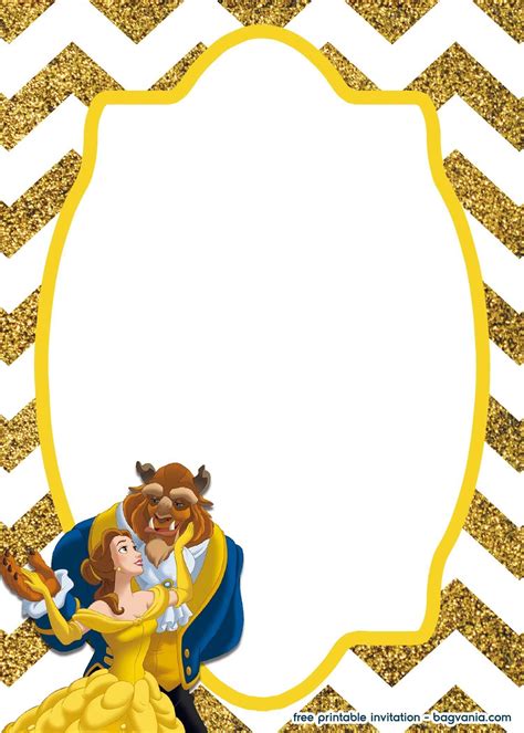 Beauty And The Beast Invitation Template