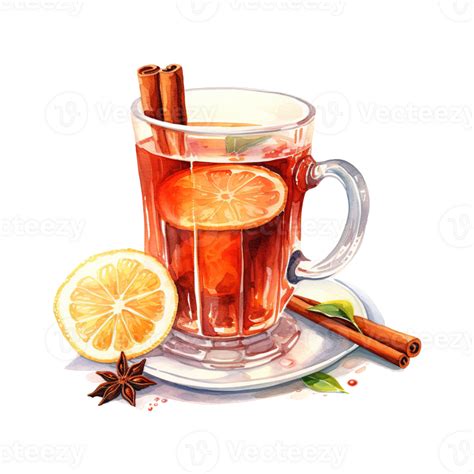Ai Generated Hot Toddy Beverages Illustration Watercolor Style Ai Generated Png