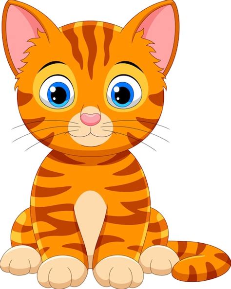 Dessin Animé Mignon De Chat Vecteur Premium
