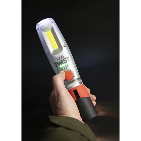 LED Twist Rechargeable Inspection Light 8W COB 1W SMD LED1001 Sealey