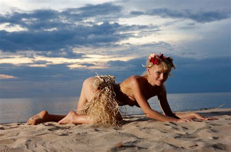 Attractive Blonde Posing On The Shore Of A Tropical Island Russian Sexy Girls