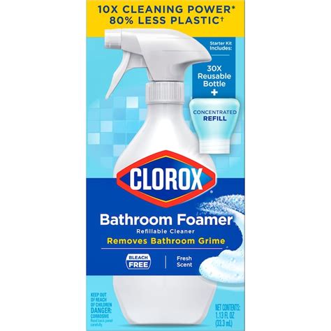 Clorox Refillable Cleaner Starter Kit Fresh Foam Multipurpose Bathroom