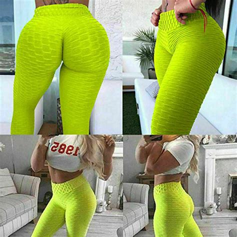 Women Leggings Anti Cellulite High Waist Push Up Yoga Pants Tik Tok