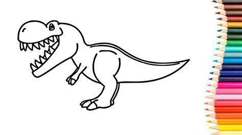 Como Desenhar Um Tiranossauro Rex FÁcil Desenhando Dinossauro Youtube