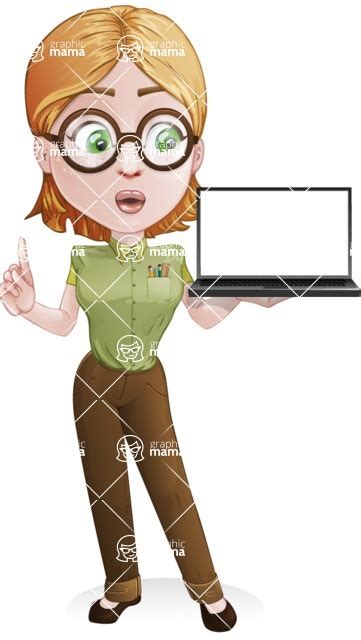 Vector Woman Explorer Character Chelsea Laptop GraphicMama