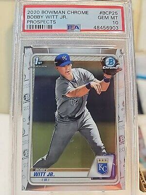 Bowman Chrome Bobby Witt Jr Psa Rookie Bcp Royals Baseball