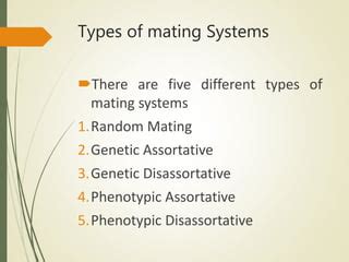 Mating systems (population genetics) | PPT