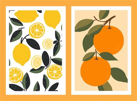 Premium Vector Citrus Seamless Pattern With Lemons And Oranges Vector