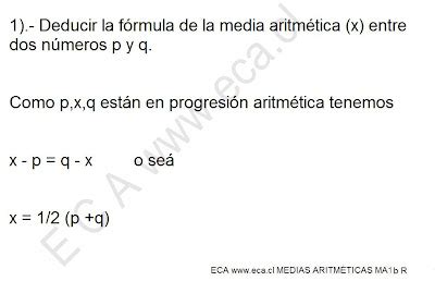 Lgebra Eca De Ense Anza Media Medias Aritm Ticas