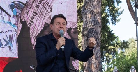 Giuseppe Conte Alla Festa Del Fatto Dichiarazioni Di Giambruno