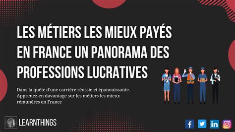 Les métiers les mieux payés en France un panorama des professions