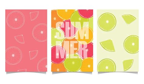 Summer Social Media Post Set Illustration Hello Summer Poster Summer