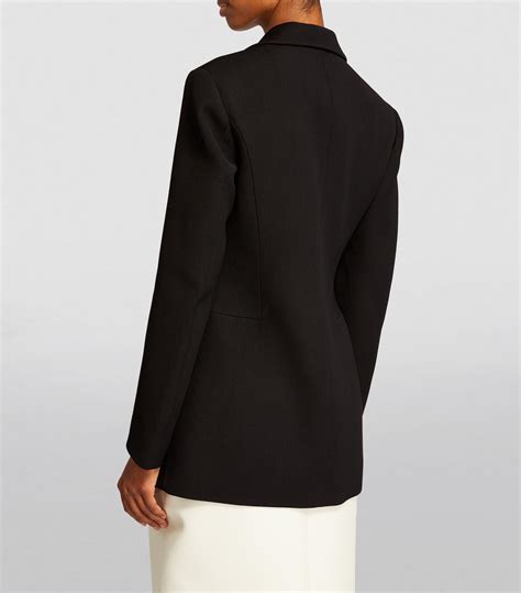 Womens The Row Black Corwin Single Breasted Blazer Harrods US