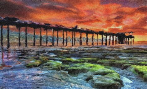 Past The Pier Looking Back Digital Art By Russ Harris Pixels