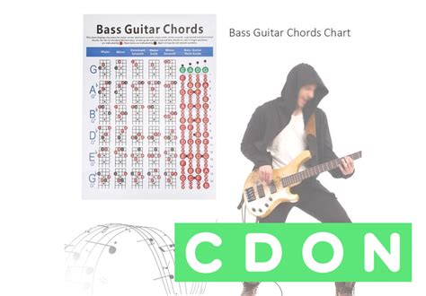 Salalis Guitar Chords Poster 4 Strings Bas Guitar Chord Chart Nybörjare Finger Öva Musikstycken