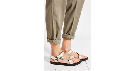 Teva Original Leather Metallic Sandal | Lyst