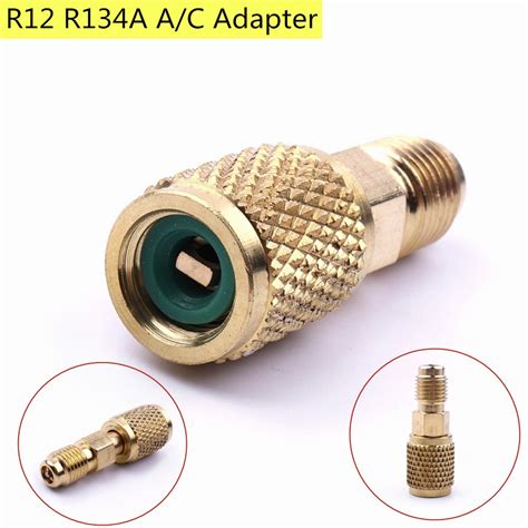 1PC High Quality Brass Air Conditioner R12 R134a Adapter Fitting Male 1 ...