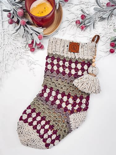 Ravelry Granny All The Way Stocking Pattern By Briana K Designs