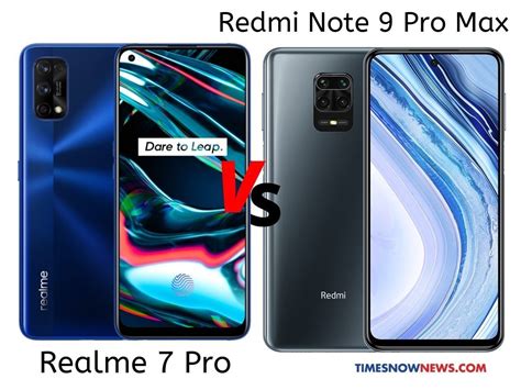 Realme 7 Pro Vs Redmi Note 9 Pro Max Price In India And Specifications