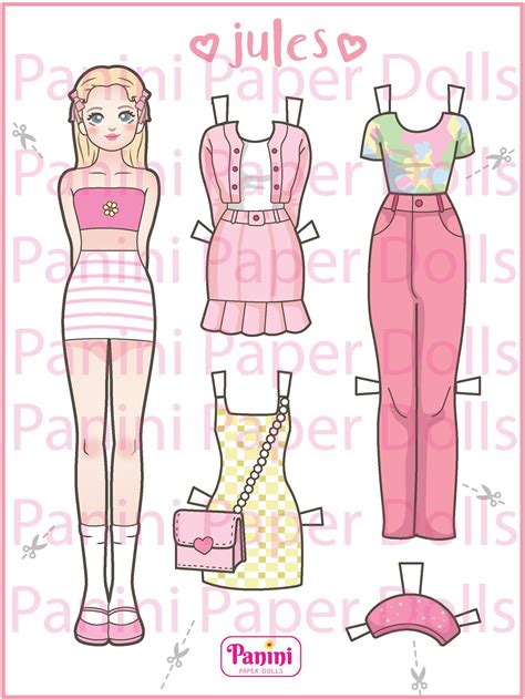 Printable Paper Doll Dress Up Girls Korean Paper Doll Kpop Doll