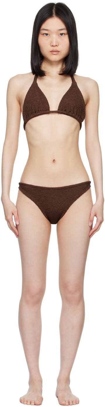 Hunza G Brown Tammy Bikini SSENSE Canada