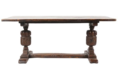 Lot Tudor Revival Style Carved Oak Table