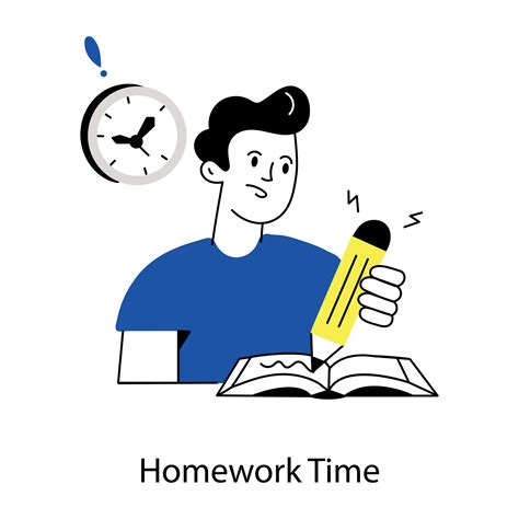 Trendy Homework Time 24204289 Vector Art At Vecteezy