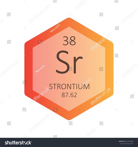 Sr Strontium Alkaline Earth Metal Chemical Royalty Free Stock Vector 1961765386