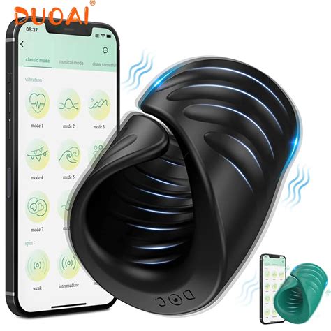 Bluetooth Penis Vibrator For Men Penis Delay Trainer Sex Machine Glans