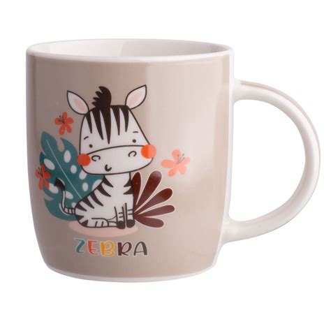 Kubek porcelanowy Baryłka Szeroka Dek Zebra 300 ml ALTOMDESIGN