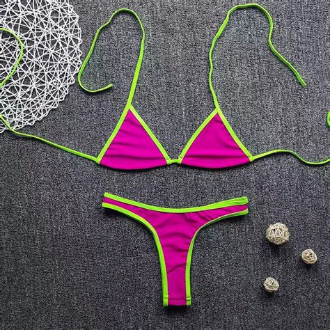 Womens Sexy Thong G String Mini Bikini Swimwear Fashion Underwear Bra