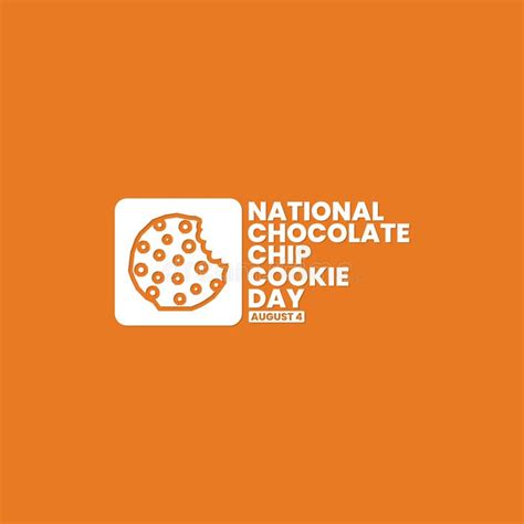 National Chocolate Chip Cookie Day August Stock Illustration