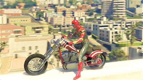 GTA 5 IRON SPIDERMAN moments drôles sauts de voitures motos camions