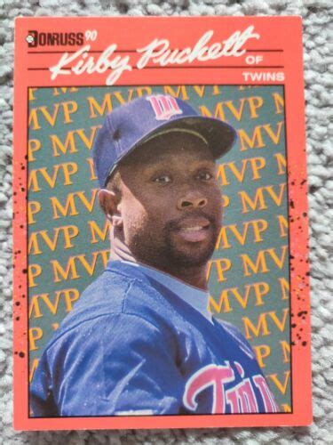 Donruss Baseball Card Bc Kirby Puckett Mvp Twins Error Wrong