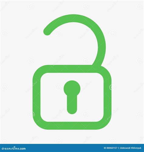 Unlock Icon Stock Illustration Illustration Of Object 88860157