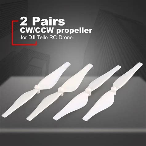 2 Pairs Quick Release Cwccw Propeller Props Blade For Dji Tello Rc Drone Quadcopter Aircraft