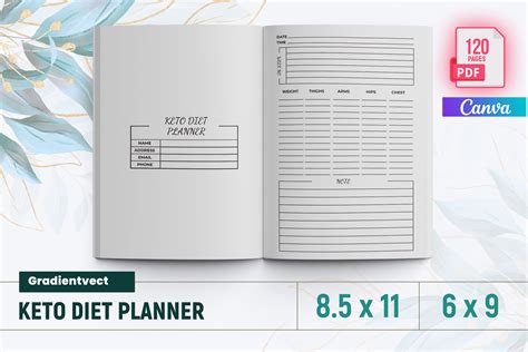 Kdp Keto Diet Planner For Canva Graphic By Gradientvect · Creative Fabrica