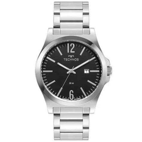 Relógio Prata Masculino Technos Steel 2115MXQ 1P ELISTER