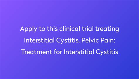 Treatment For Interstitial Cystitis Clinical Trial 2023 Power